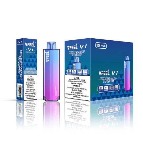 V Feel V1 6000 Disposable - Blue Raspberry Peach Ice