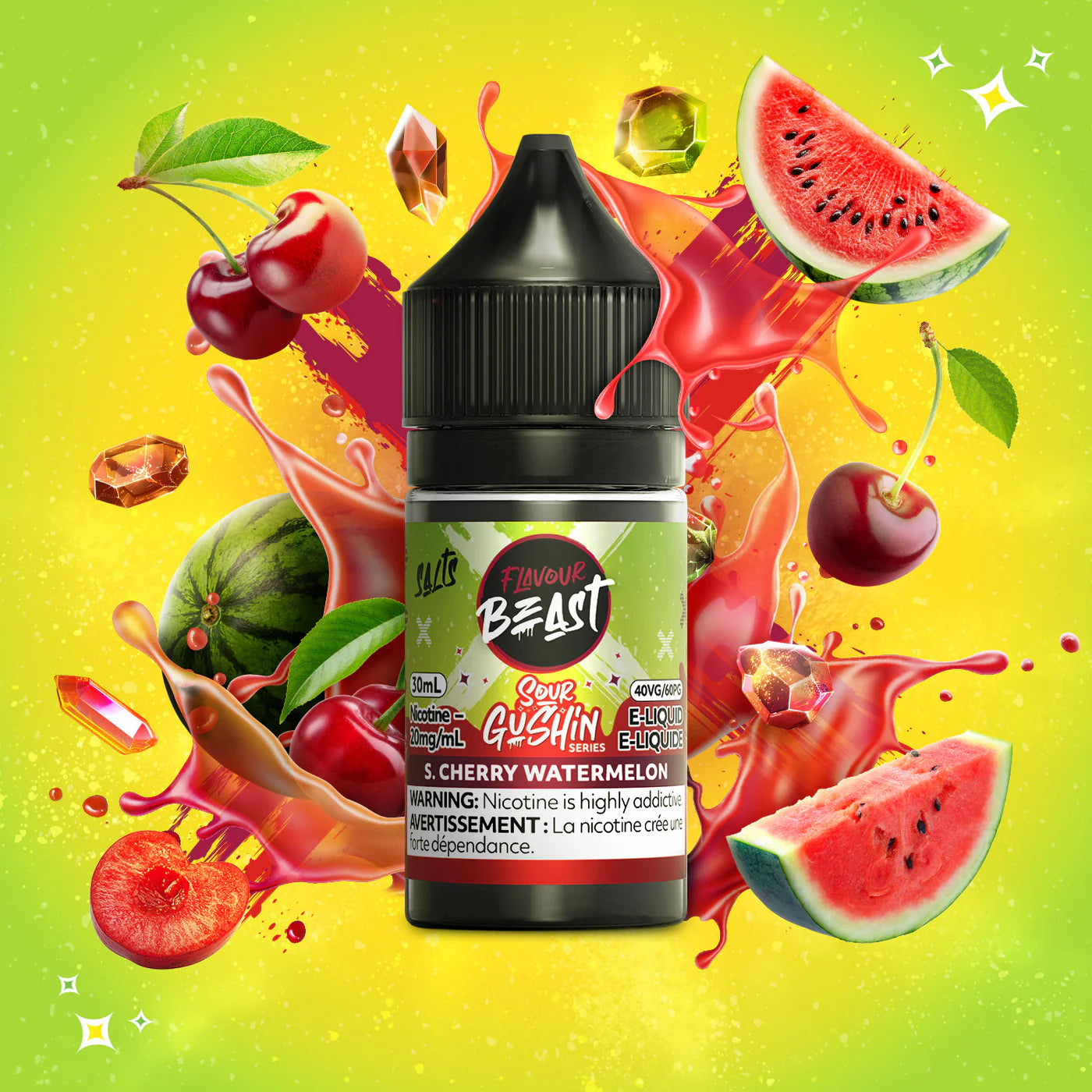 Flavour Beast SOUR GUSHIN S. Cherry Watermelon - 20mg