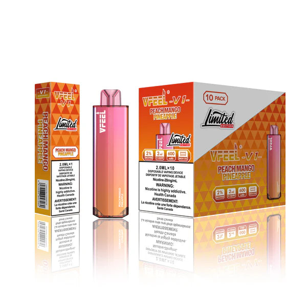 V Feel V1 6000 Disposable - Peach Mango Pineapple