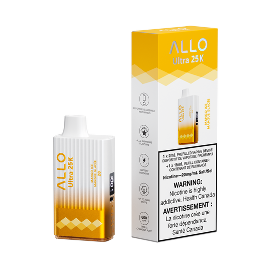 Allo ULTRA 25K Disposable Mango Ice - 20mg