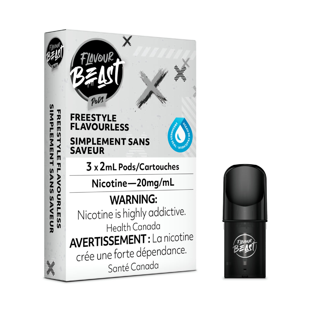 Flavour Beast Pod Pack - Freestyle Flavourless 20mg