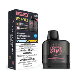 LEVEL X G2 POD 2 + 10ml - STR8 Up Strawberry Banana