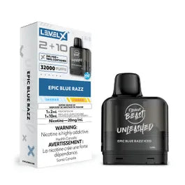 LEVEL X G2 POD 2 + 10ml -  EPIC Blue Razz Iced